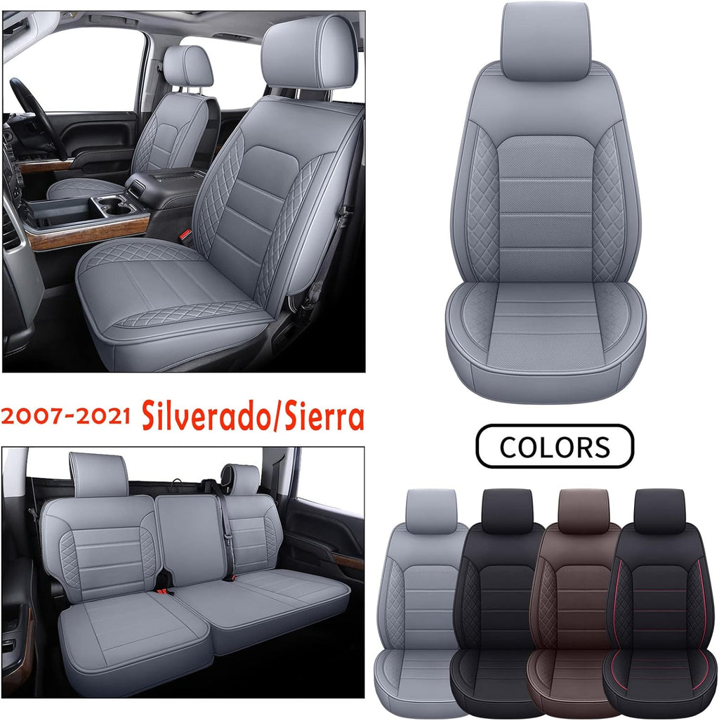 Black Faux Leather Full Set Seat Covers A571141