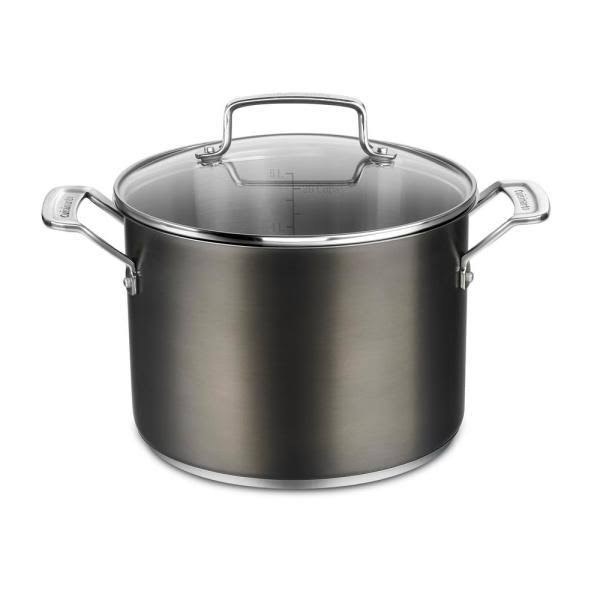 11-Piece Black Stainless Steel Cookware Set Q2485