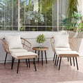 3 Piece Wicker Bistro Set with Cushions I782