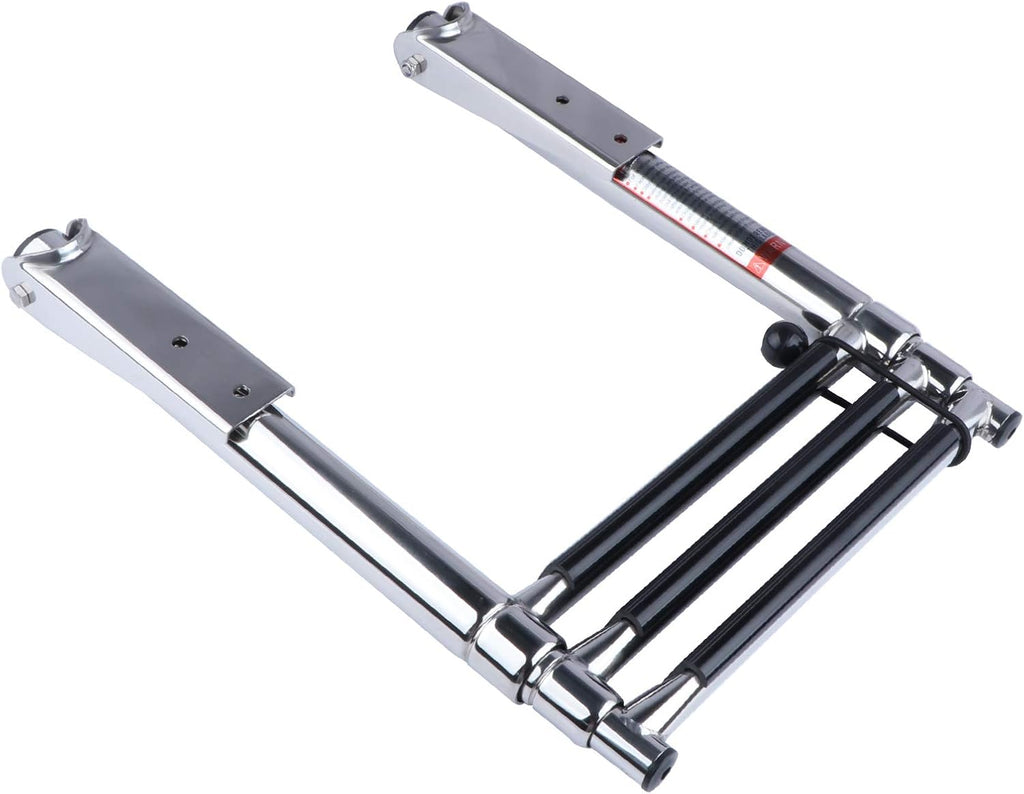 3 Step Folding Stainless Steel Swim Ladder, Pack of 2 Q906272