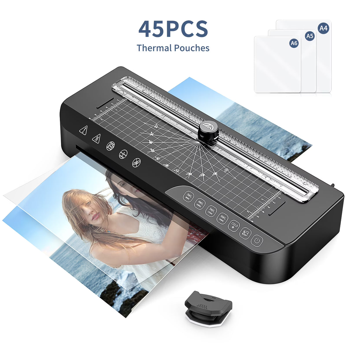 9-Inch Thermal Laminator with 45 Laminating Pouches N771
