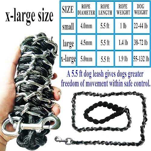 Metal Dog Leash with Collar A19438