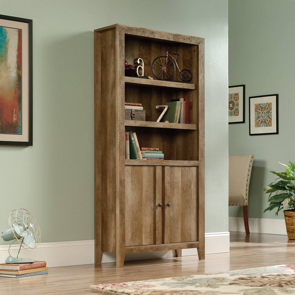 Craftsman Oak Library with Doors L6864