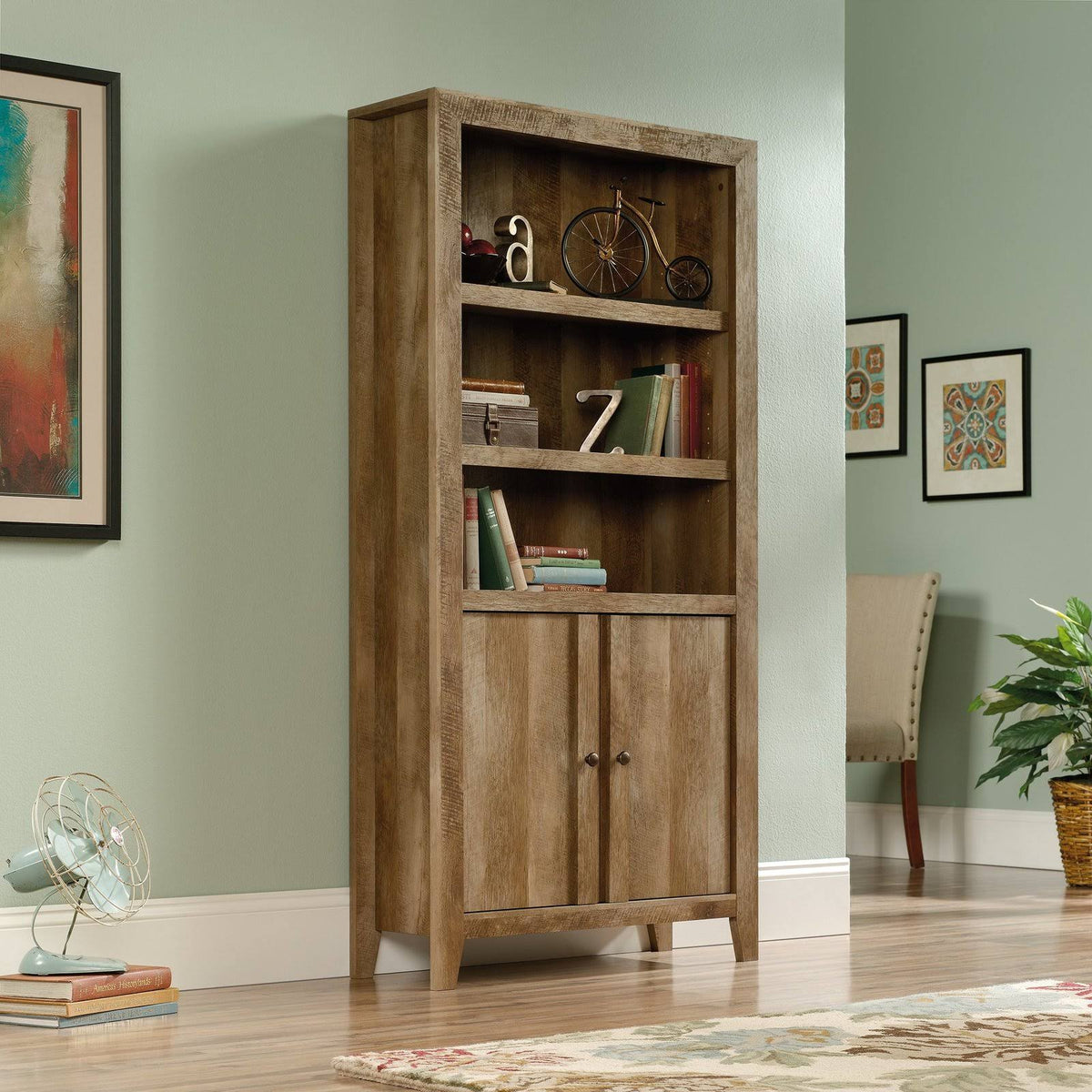 Craftsman Oak Library with Doors L6864