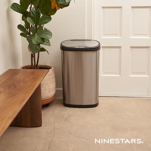 Automatic Touchless Motion Sensor 18.5 Gal. Stainless Steel Trash Can H56311