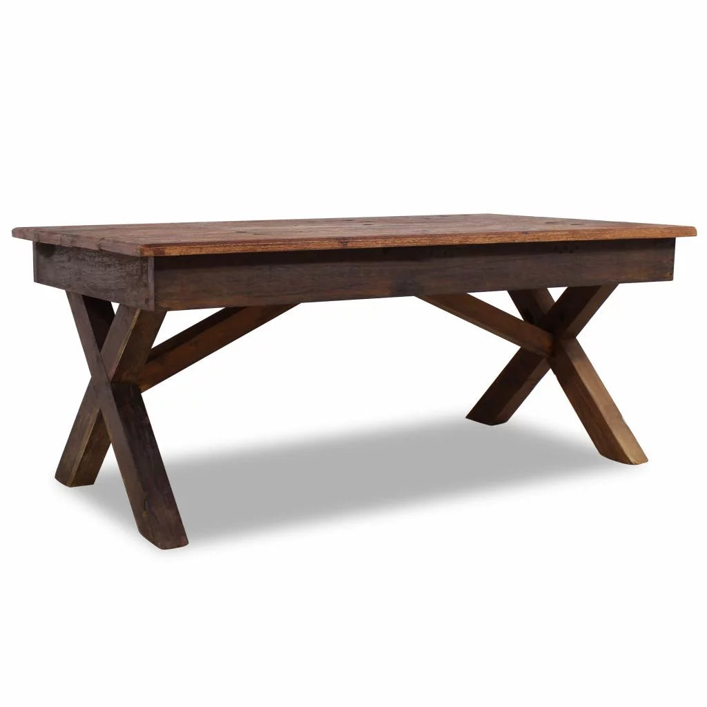 Rustic Wood Coffee Table and End Side Table U316951