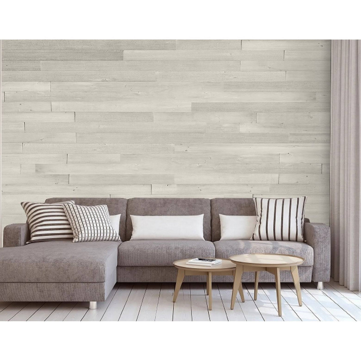 Reclaimed Peel & Stick Solid Wood Wall Paneling Y342644