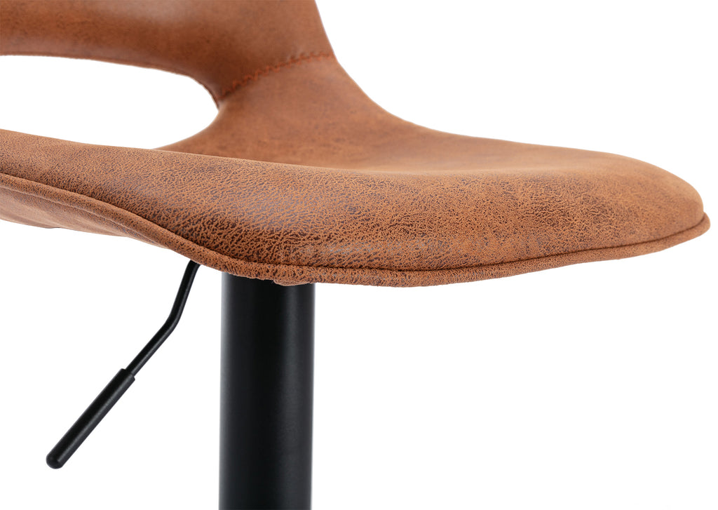 Modern Swivel Leather Bar Stools Set of 2 S638789