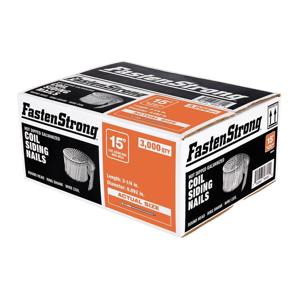 2-1/4 in. Galvanized Coil Siding Nails, 3000-Pack S70512