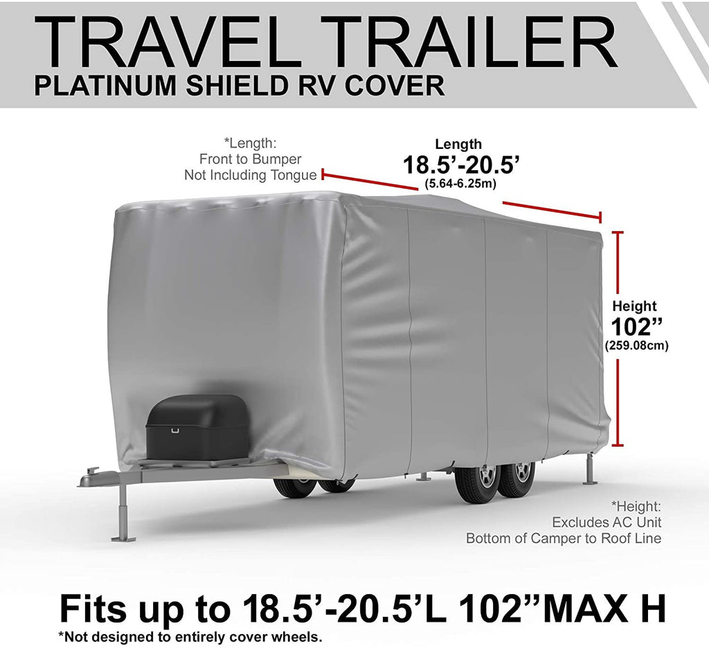 Weatherproof Toy Hauler RV Cover with Storage Bag & Wind Straps F4340
