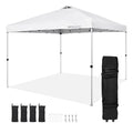 10 x 10 ft Pop Up Canopy Tent with Roller Bag and 4 Sandbags F443263
