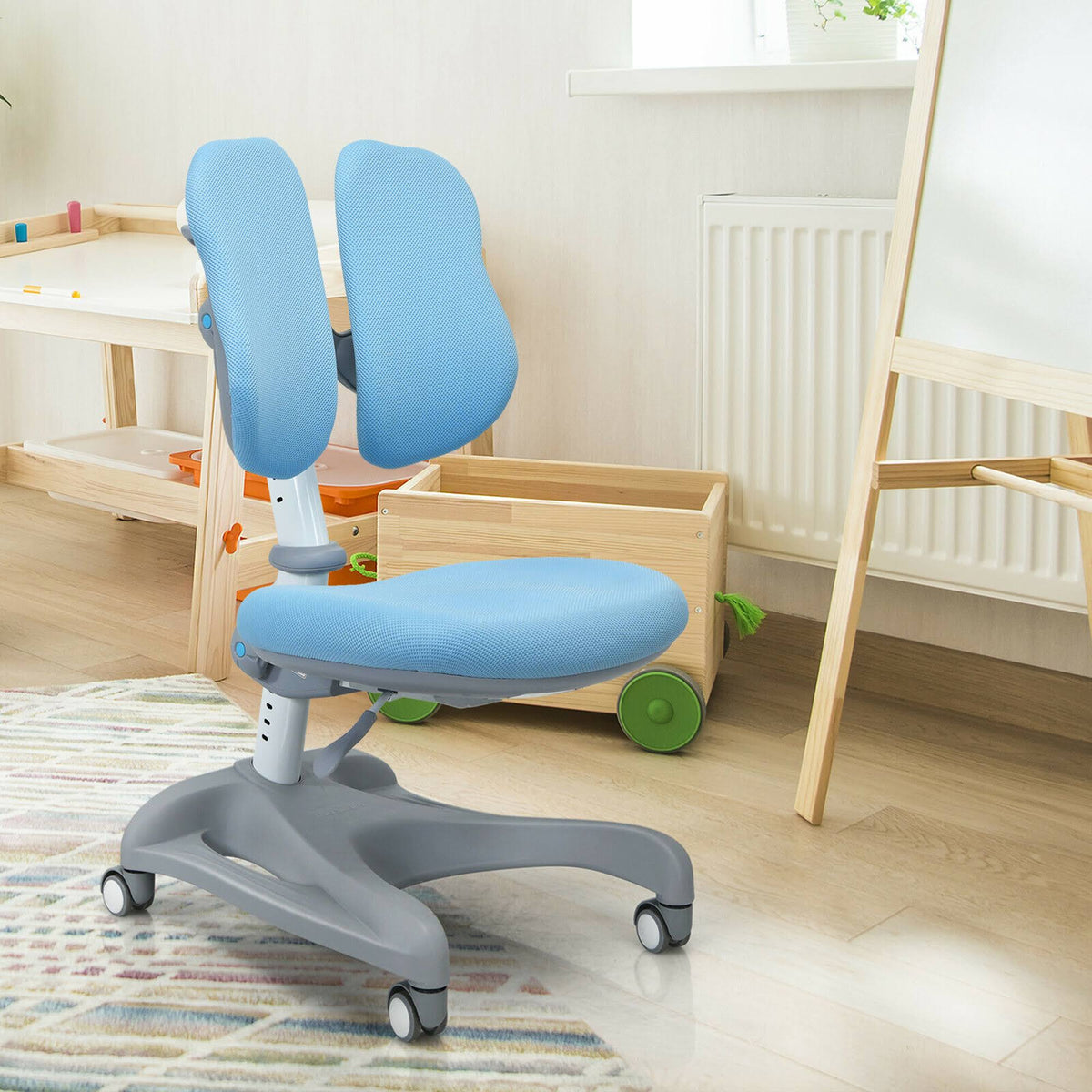 Kids Study Desk Chair with Sit-Brake Casters B585291