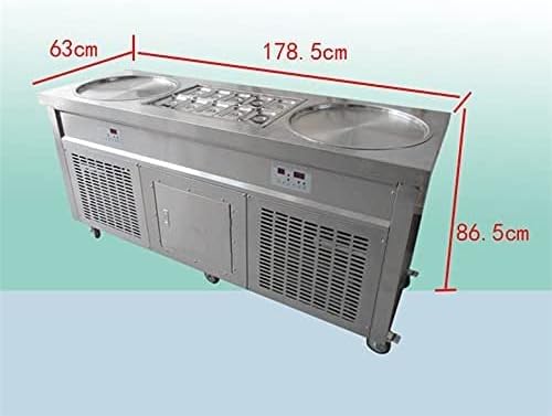 22" Double Round Pans Fried Ice Cream Machine with 10 Refrigerated Tanks J43544