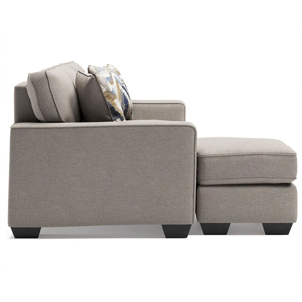 Modern Fabric & Wood Sofa Chaise in Stone Light Gray I347707