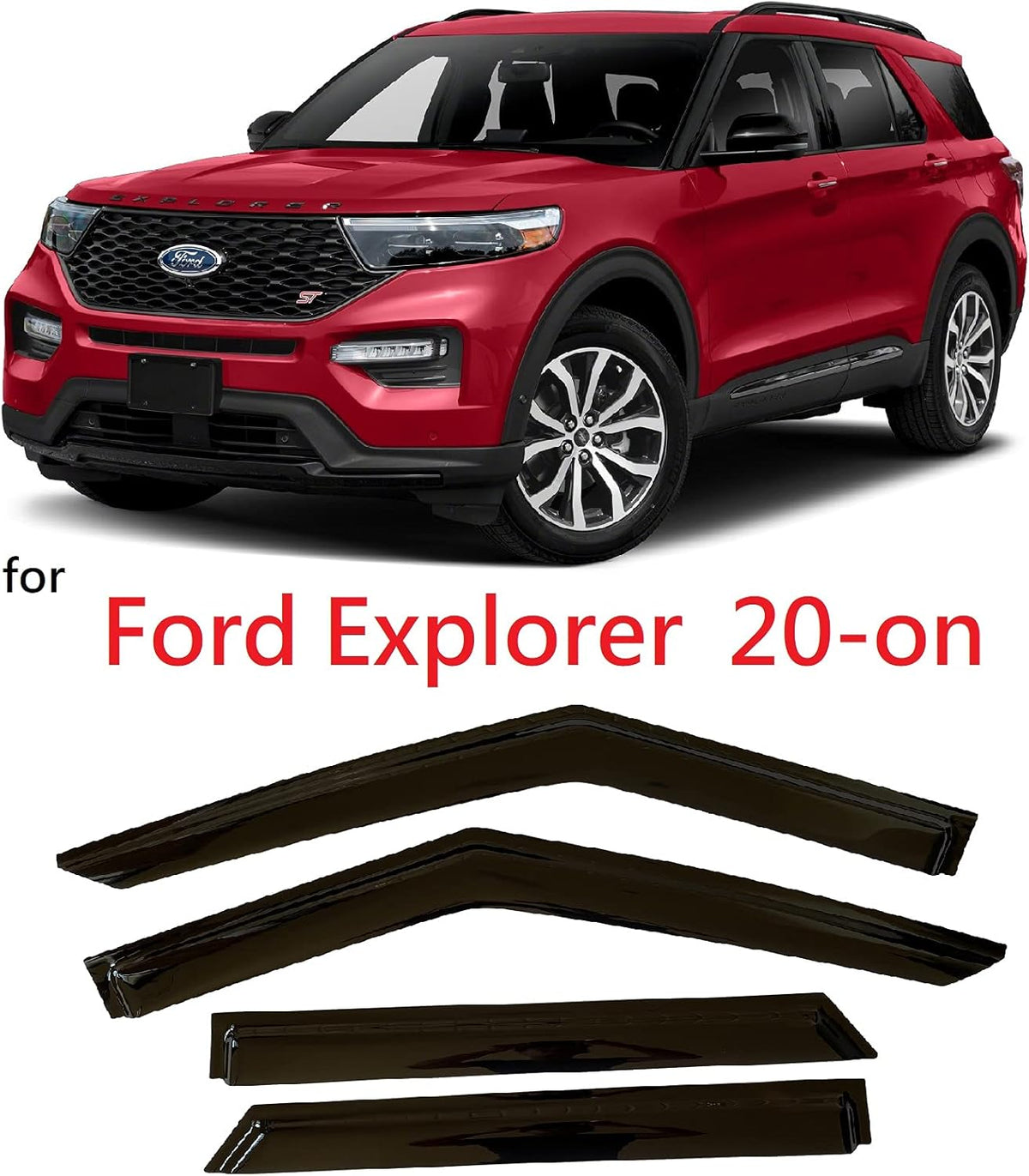 4 Pcs Set Side Window Vent Visor Rain Guards U648