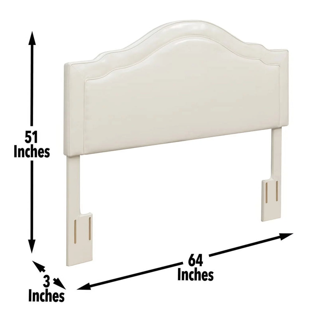 Cream Faux Leather Queen Headboard Y6608
