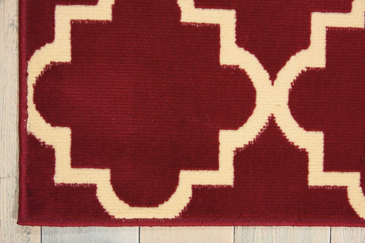 Red Moroccan Trellis Area Rug O28791