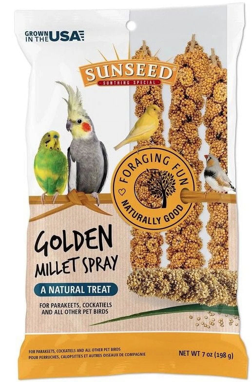 Golden Millet Spray Natural Bird Treat 7 oz Pack of 3 B950