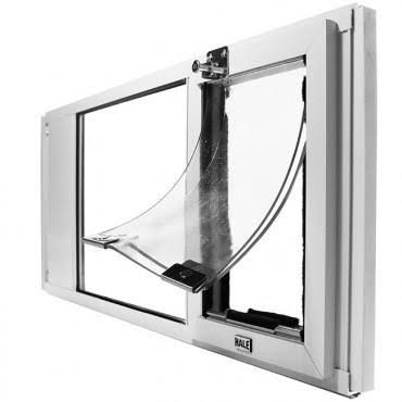 Small White Cat Dog Door for Vertical Windows H61791