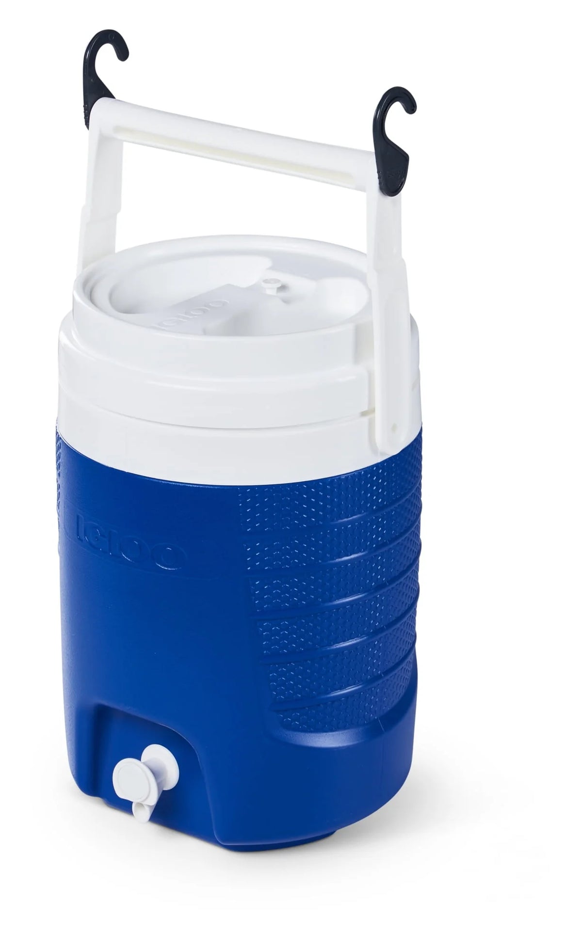 2-Gallon Plastic Beverage Jug with Hooks Blue A2213