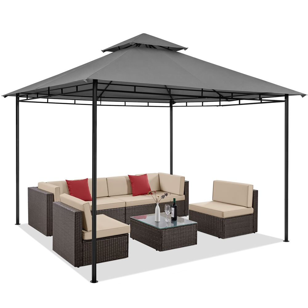 11×11 ft Outdoor Patio Gazebo Tent, Dark Gray T915900
