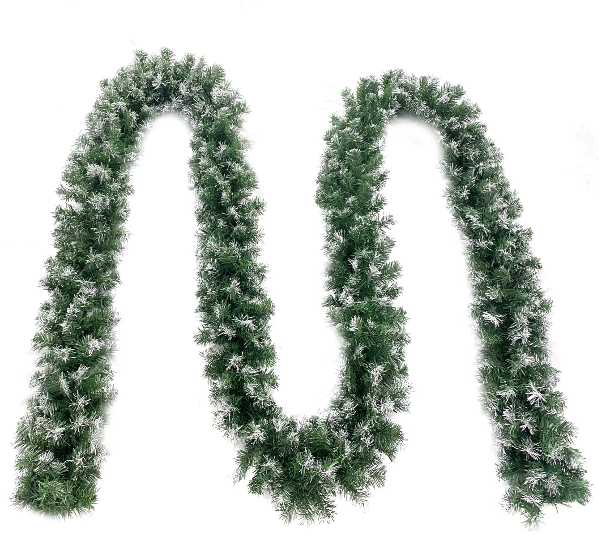 18ft Snow Flocked Christmas Garland with 50 LED Lights and Timer D710