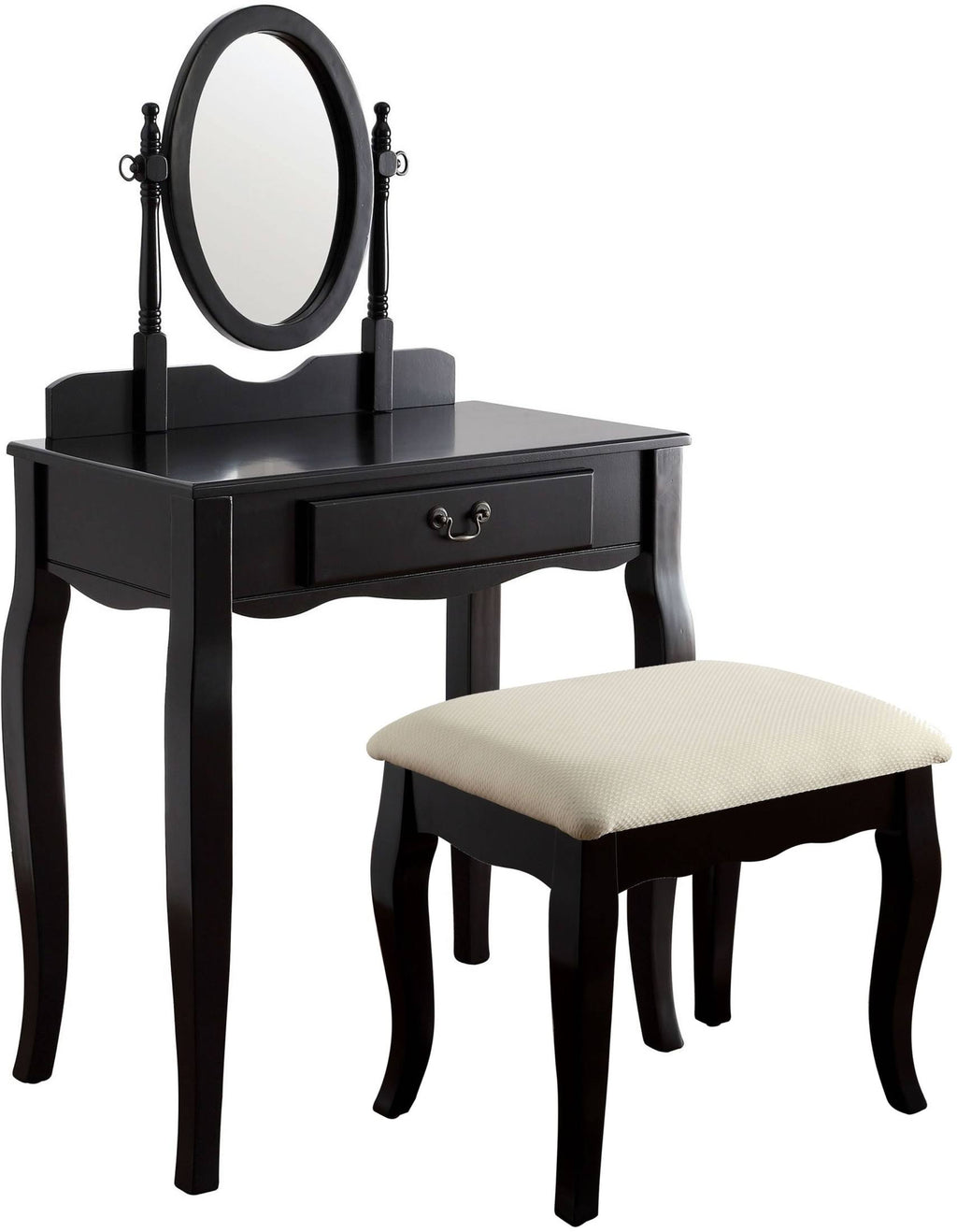 Black Vanity with Stool H801
