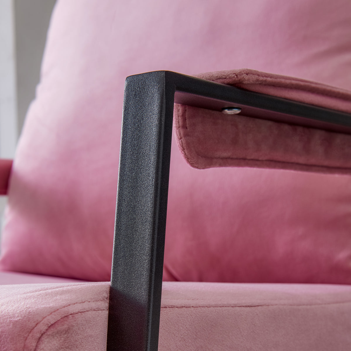 Pink Velvet Accent Armchair P137