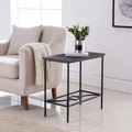 Black Metal & Wood Side Table M472