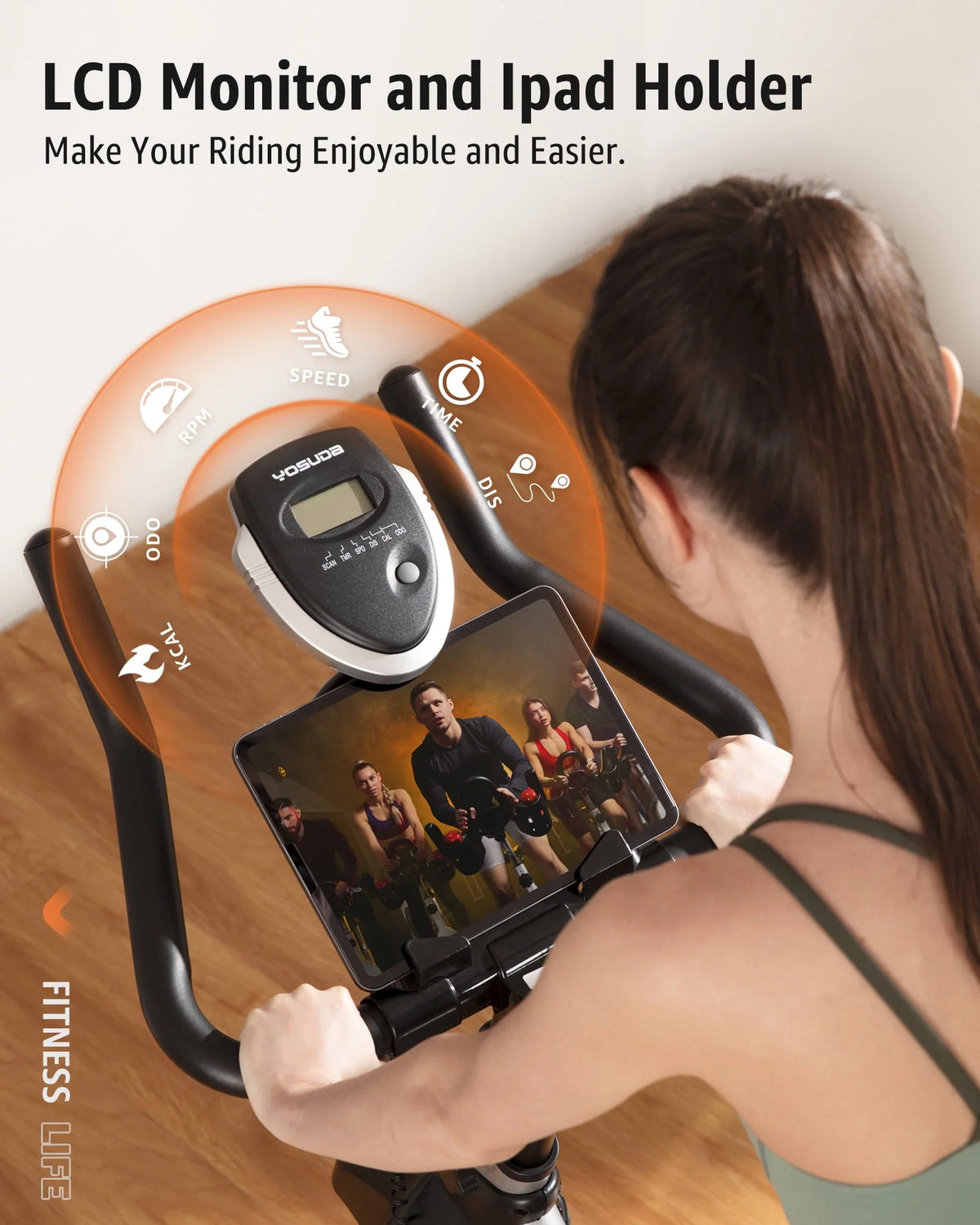 Indoor Cycling Bike Stationary Bike 270lb Max Weight B756827