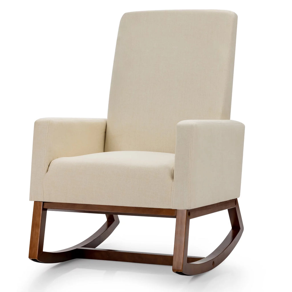 Mid Century Rocking Chair Beige A19043