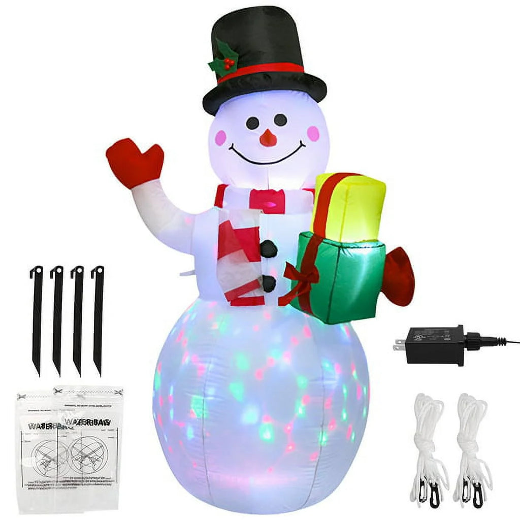 Snowman Christmas Inflatables with Rotating LED Lights R403