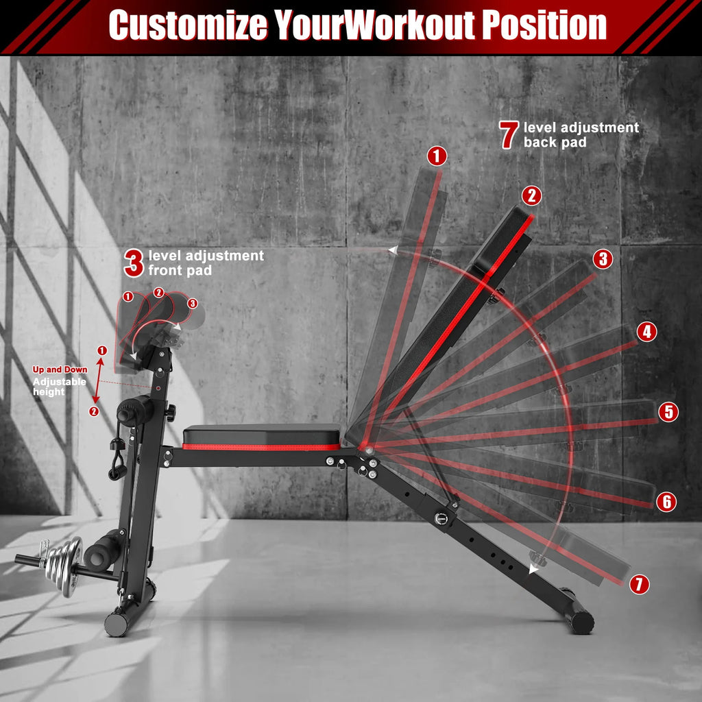 Adjustable Foldable Weight Bench M690