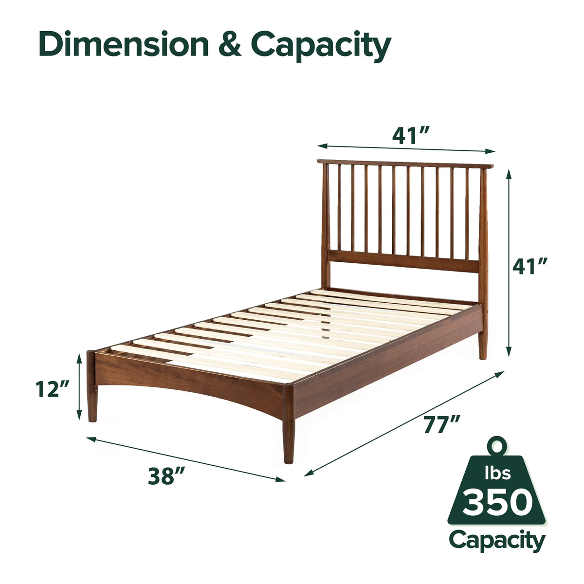 Queen Wood Platform Bed Frame F74252