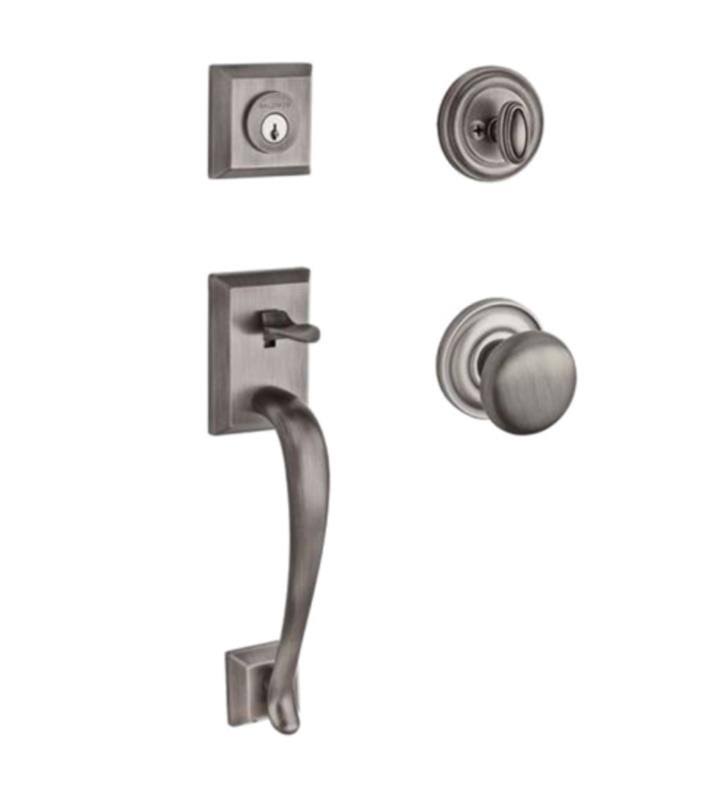 Satin Nickel Single Cylinder Keyed Entry Handleset T759