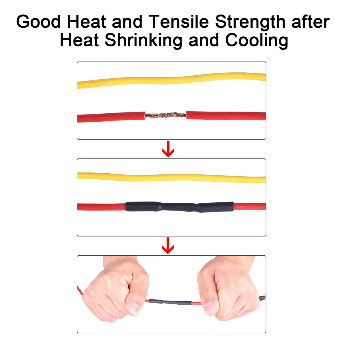 3/4 Inch 3:1 Waterproof Heat Shrink Tubing Black Pack of 2 R76014