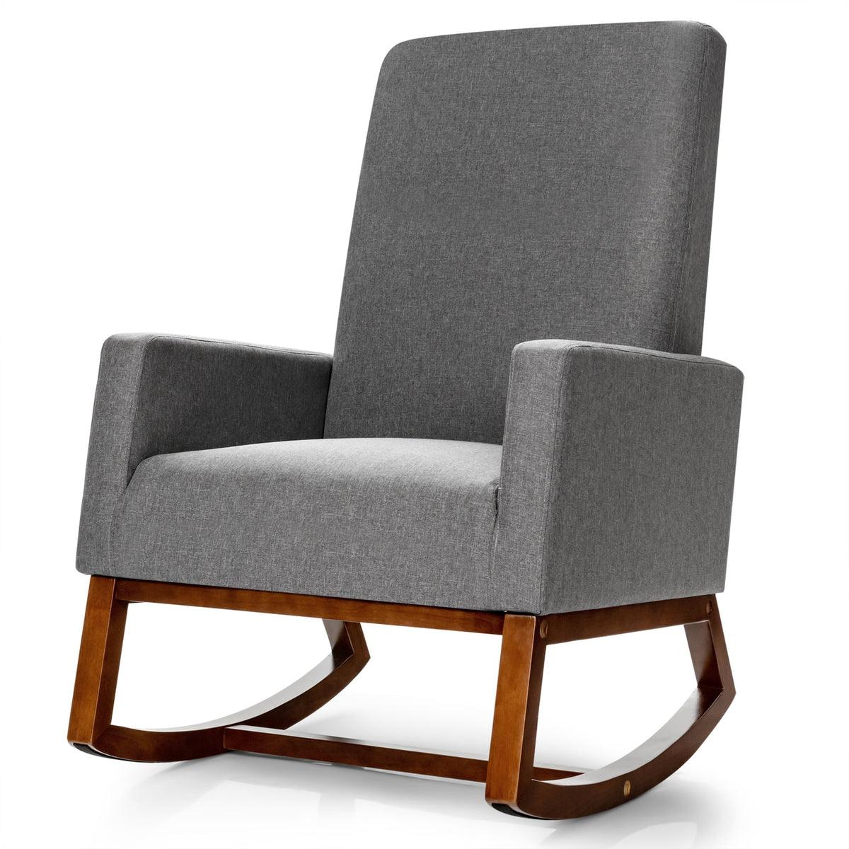 Mid Century Rocking Chair Beige A19043