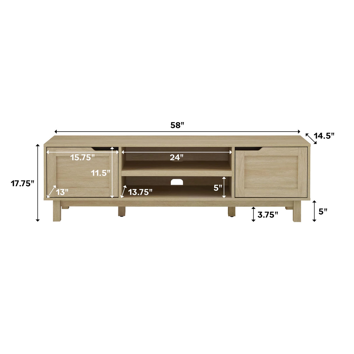 Contemporary 2-Door TV Stand K396