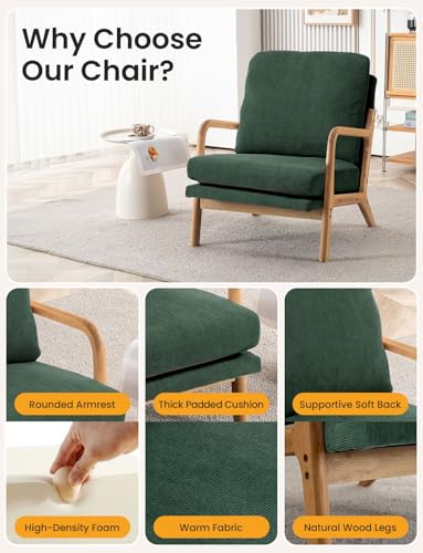 Mid Century Modern Sherpa Accent Chair with Detachable Cover U4948