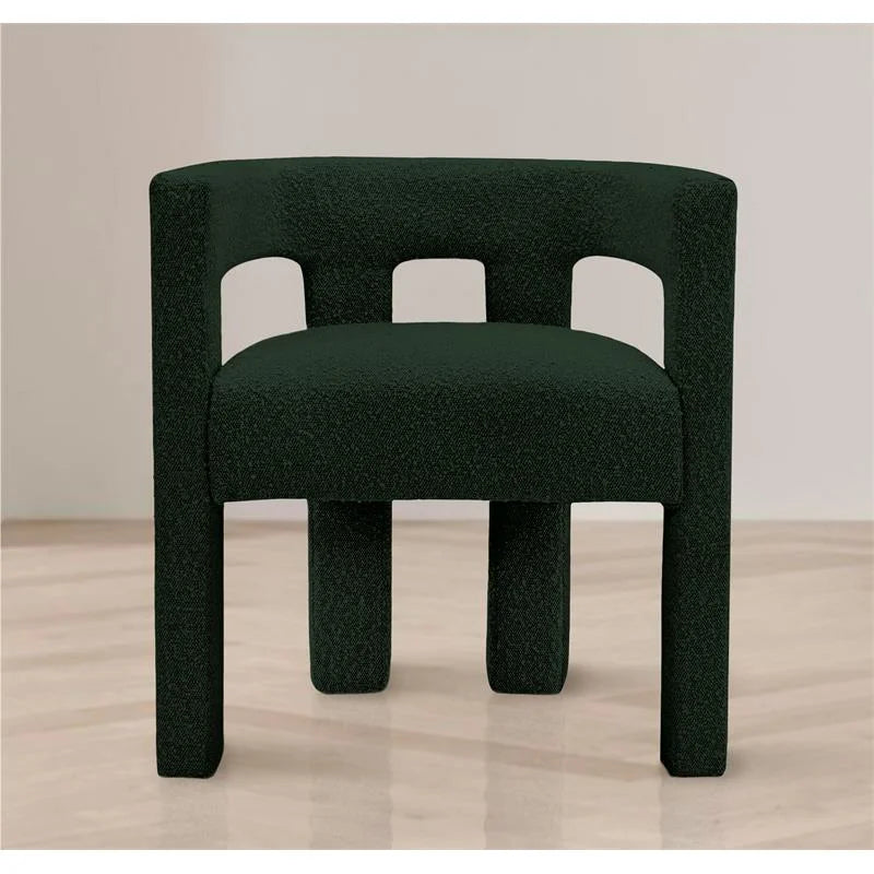 Green Boucle Fabric Accent Dining Chair W36490
