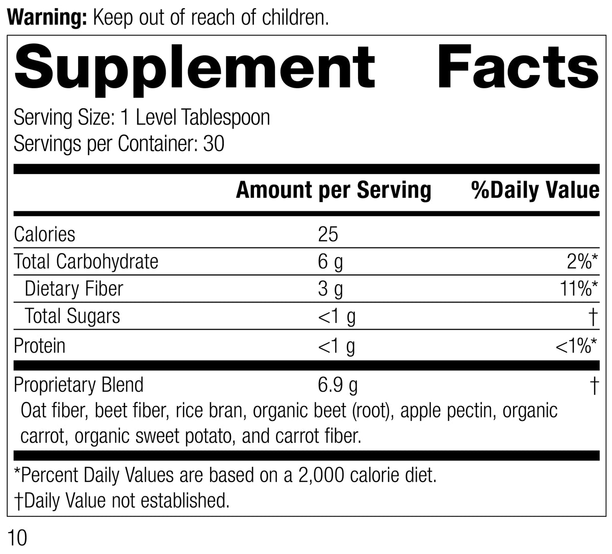 Whole Food Fiber 7 oz Z81887