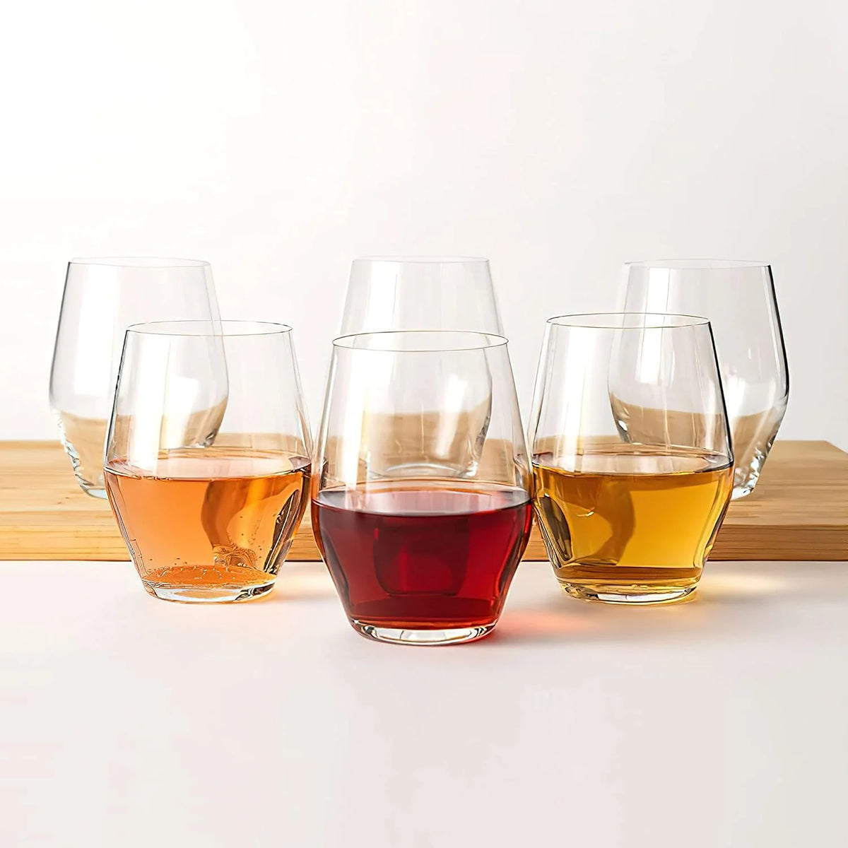 Stemless Crystal Wine Glass Set of 6 Q443