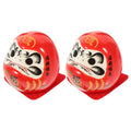 2pcs Porcelain Mini Daruma Fortune Dolls W3744