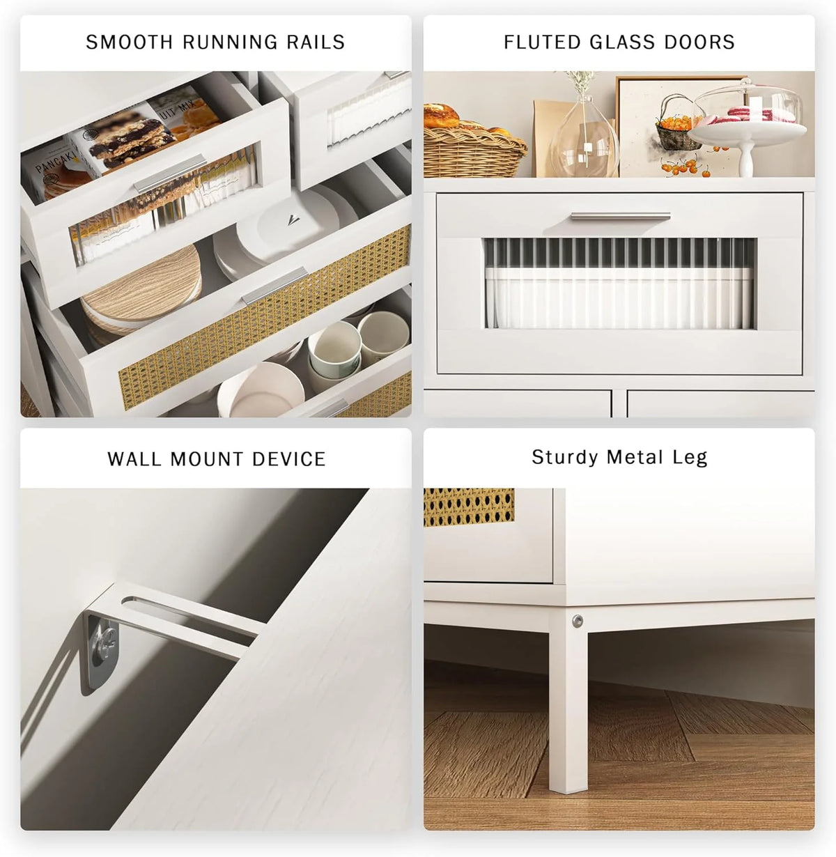7 Drawer Rattan Wood Dresser J8854
