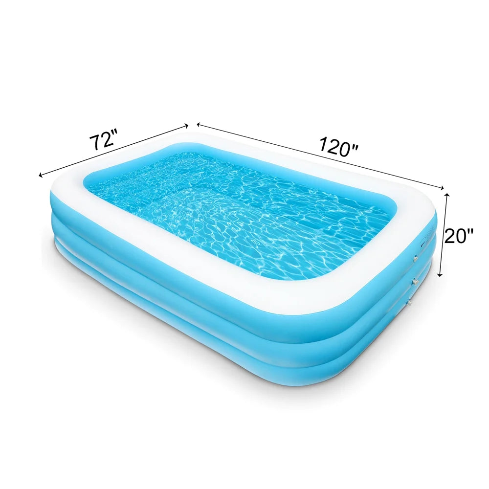 Inflatable Swimming Pool, 103" X 69" X 23" Above Ground O535
