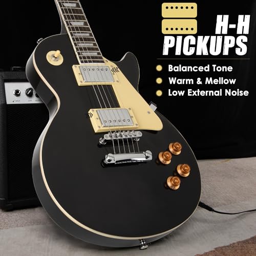 Electric Guitar Beginner Kit with 20W Amp, Solid Body, Mahogany Wood N1280