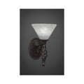 Dark Granite Wall Sconce with Gold Ice Glass K12011