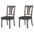 Gray Faux Leather Dining Chair Set of 2 A49922