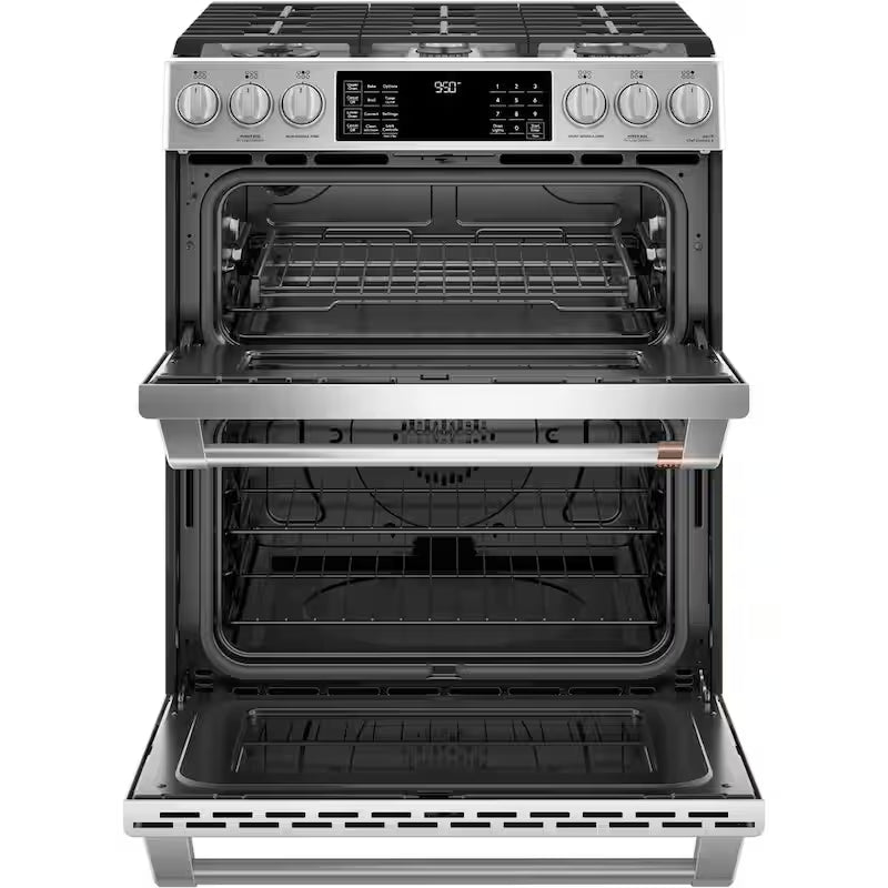 30 in. 7.0 cu. ft. Double Oven Dual-Fuel Range with Convection and Self-Clean Stainless Steel F98448