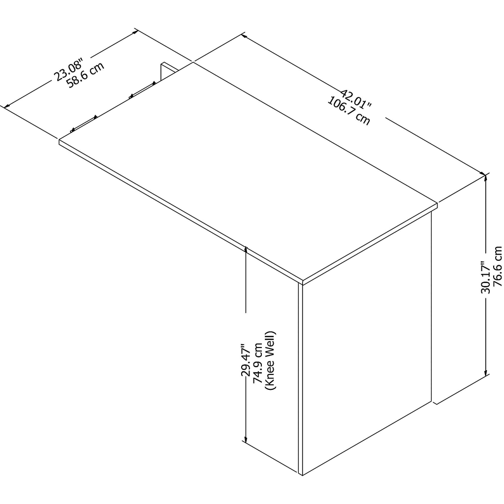 42W Shell Desk Return in Harvest Cherry W442
